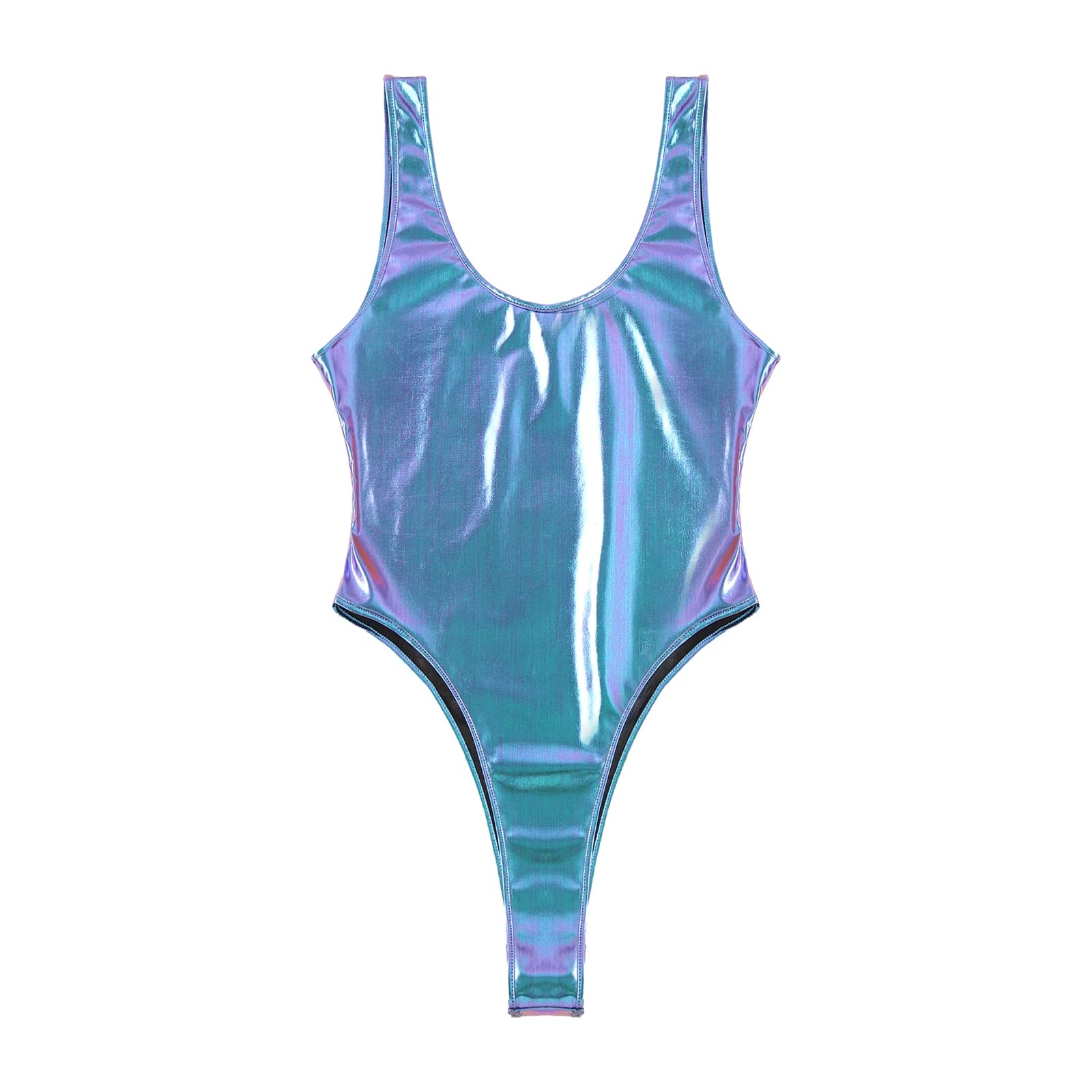 Women's Sleeveless One-Piece High-Cut Swimsuit