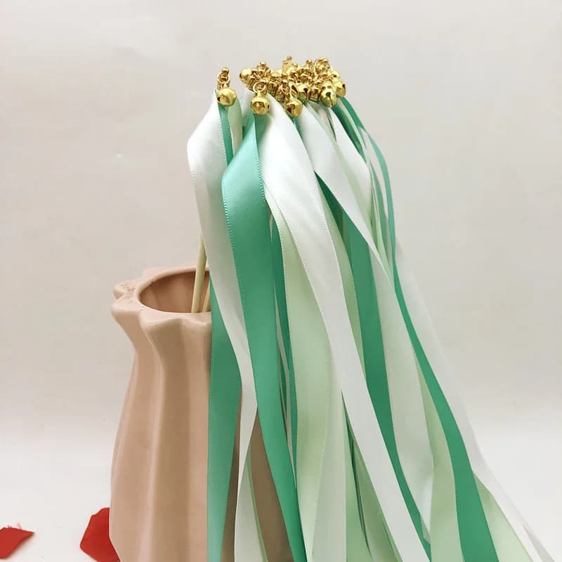 Ribbon Fairy Wands with Silver Bells