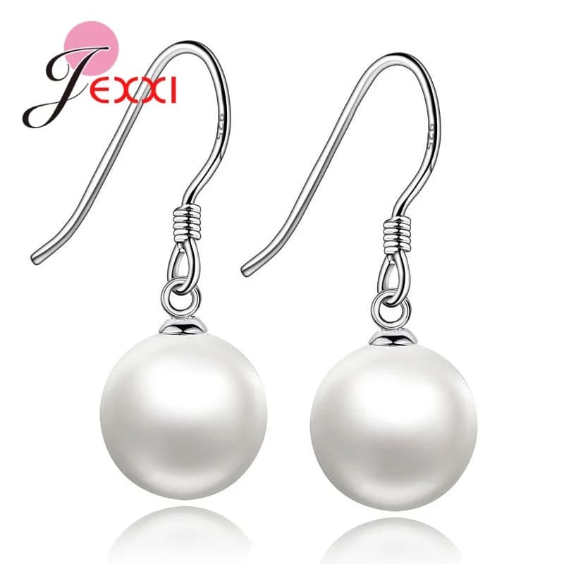 Sterling Silver Pearl Drop Earrings