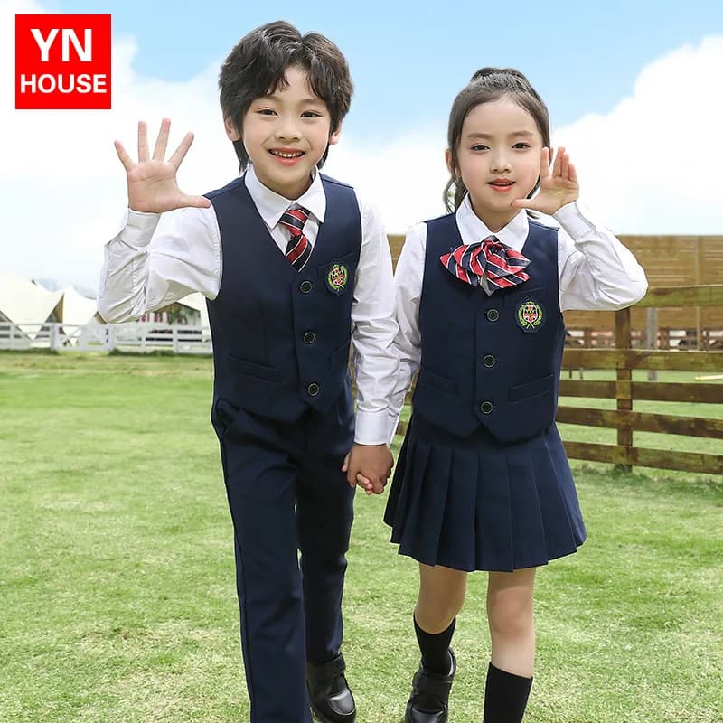 England Style School Uniform Spring Autumn Suit