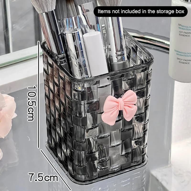 Desktop Pen Holder With Bow Decoration