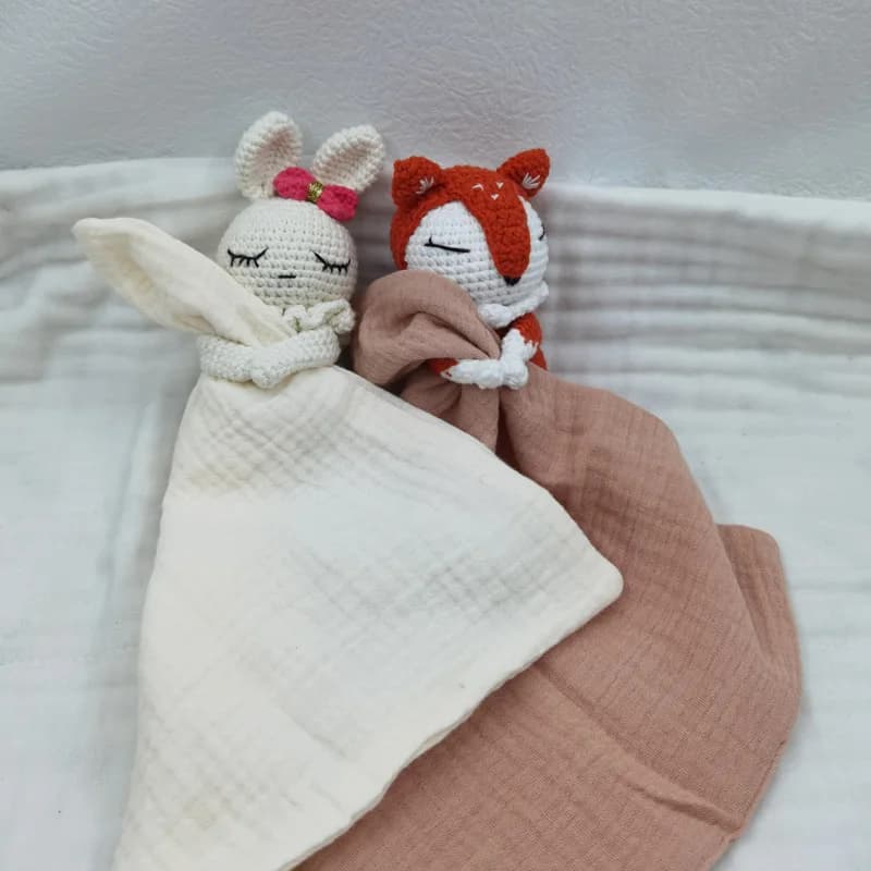 Baby Soother Appease Towel Bib Soft Bunny Bear Lion Sleeping Doll Teether Infants Comfort Sleeping Nursing Cuddling Doudou