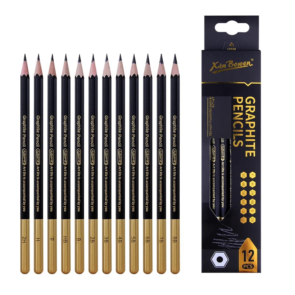 Charcoal Sketch Pencils Set 12 Pieces