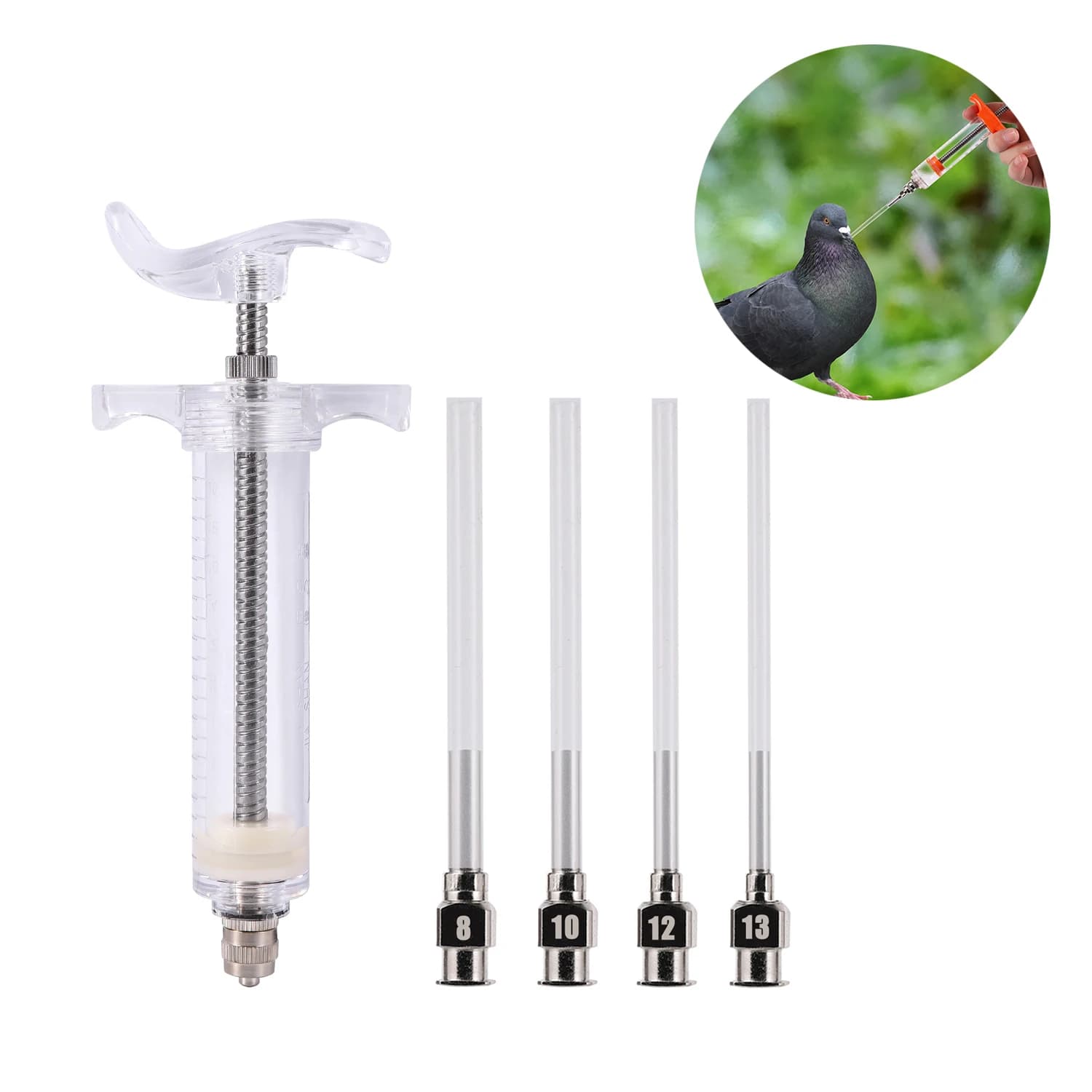 Pet Feeding Syringe with Silicone Gavage Tubes