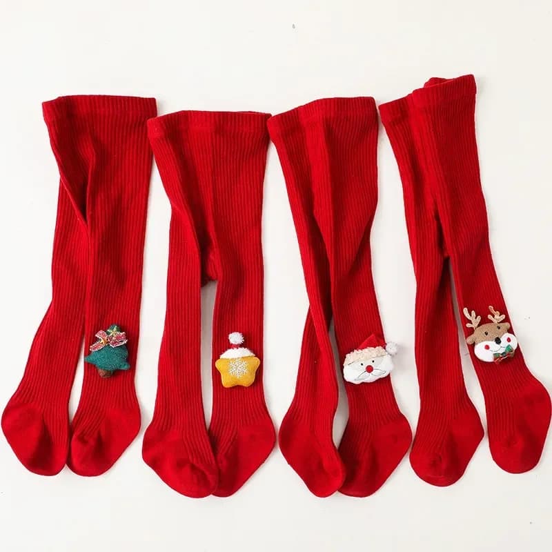 Girls Red Tights Toddler Long Socks