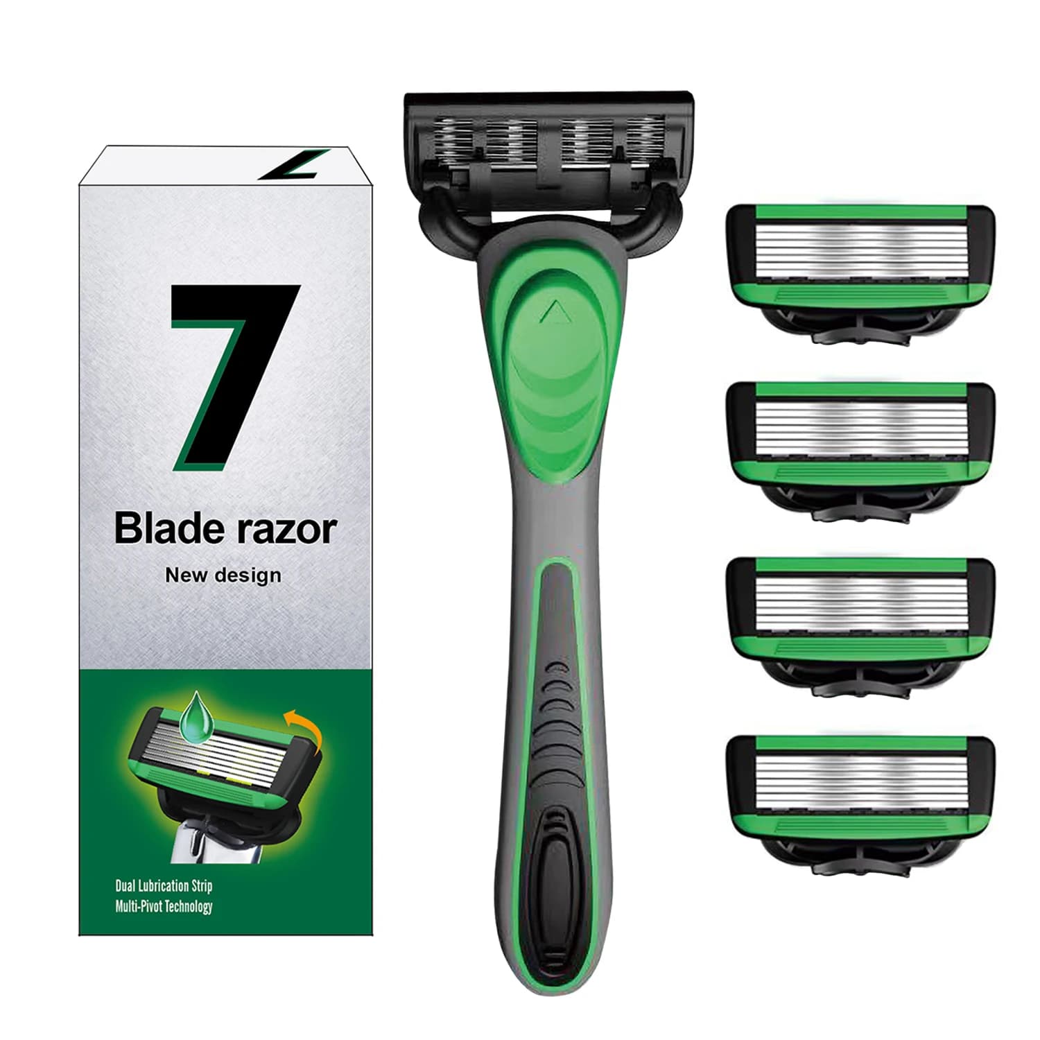 Manual Razor with 7-Layer Replaceable Blades