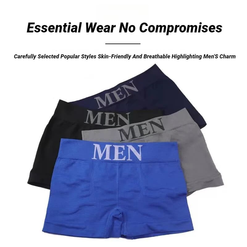 Men's Plain Color Boxer Briefs Pack