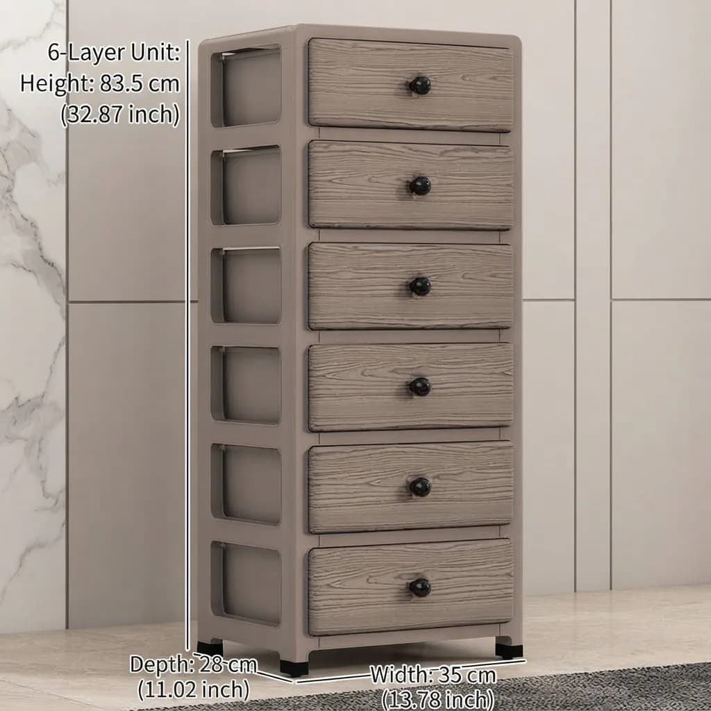 35cm Drawer-Style Nightstand Storage Cabinet
