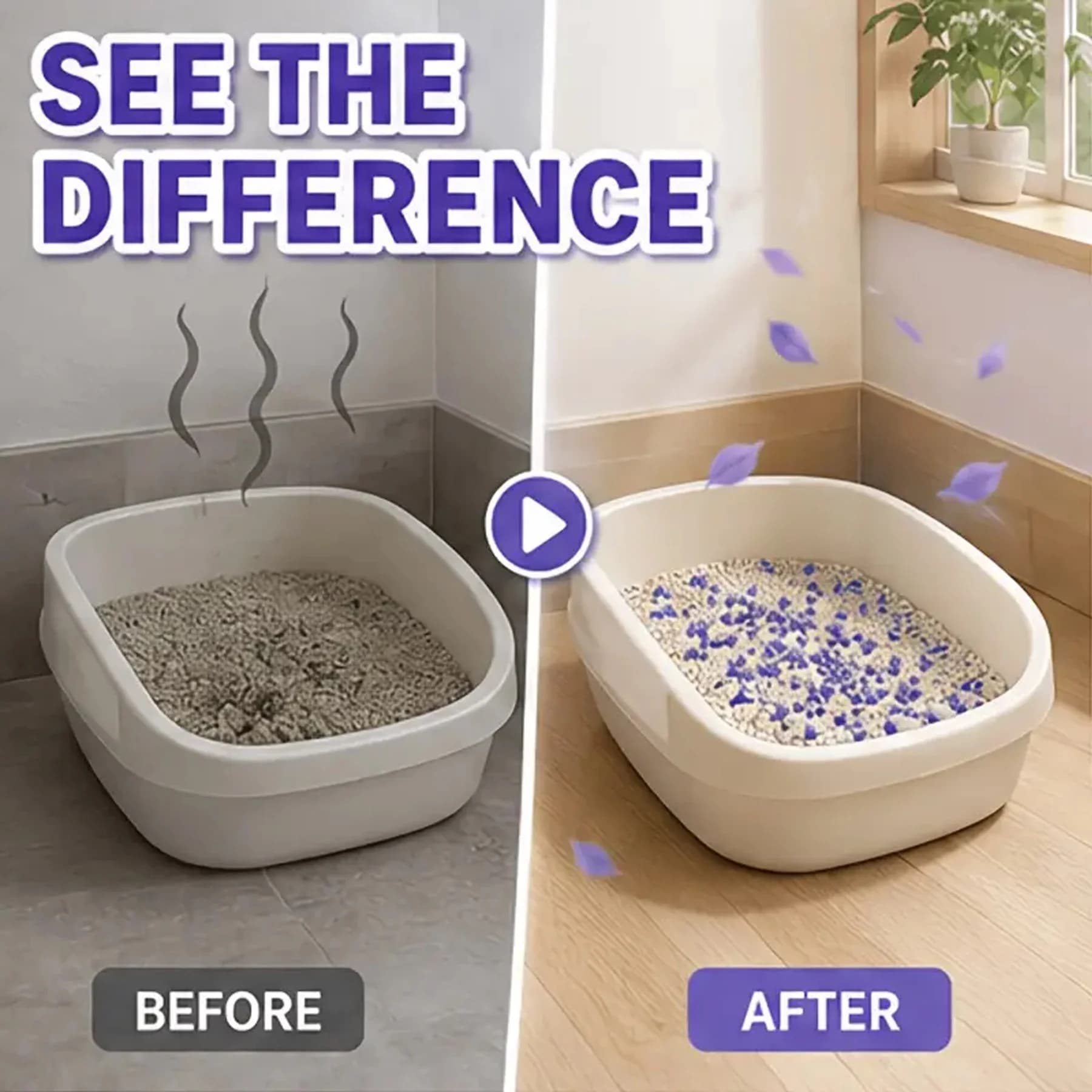 Lavender Litter Box Deodorizer Granules
