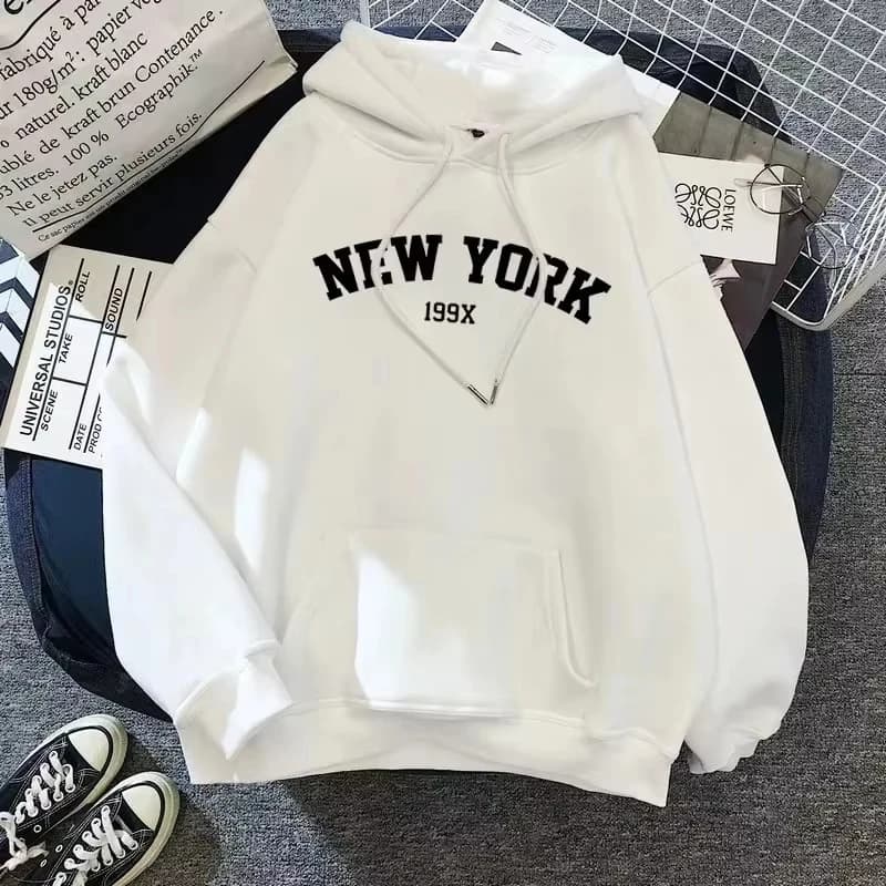 Women's New York Letter Pullover Hoodie