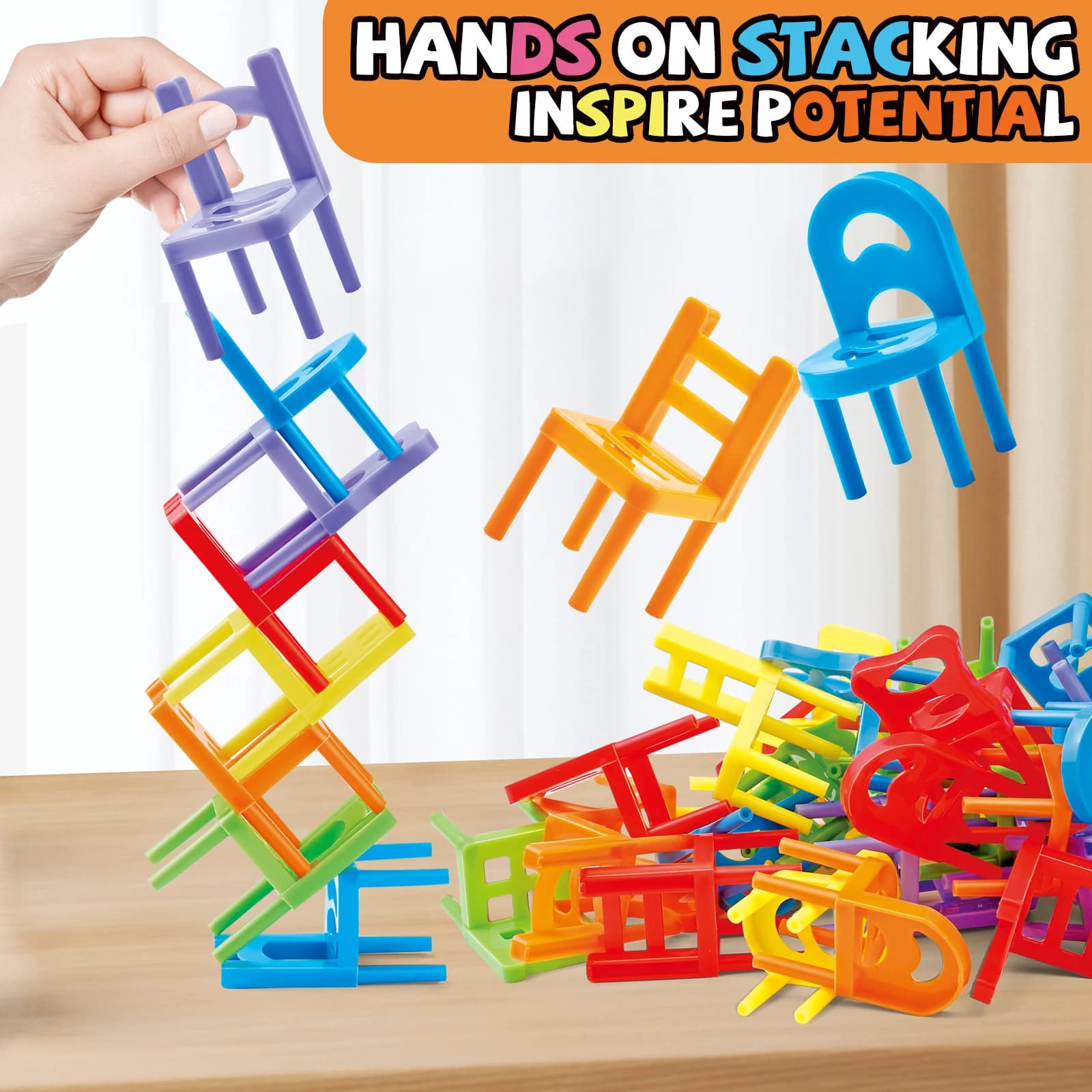Chair Stacking Toy Building Blocks Set