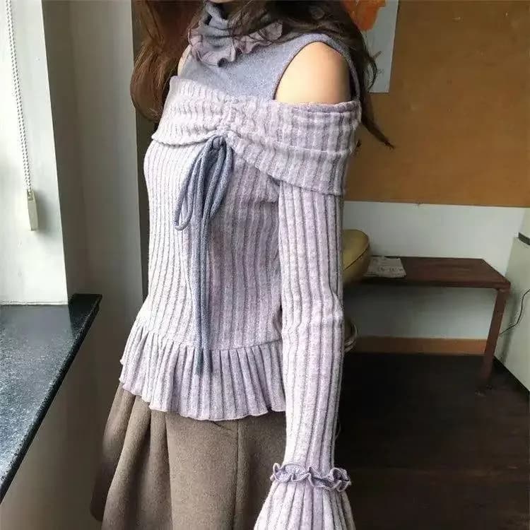 Girls Long Sleeve Pullover Top Y2K Lolita