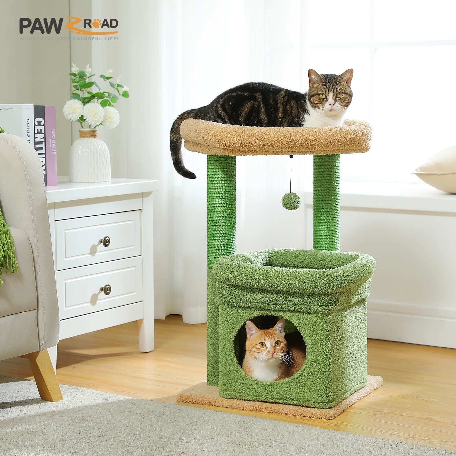 Cat Tree Tower with Condo and Sisal Posts
