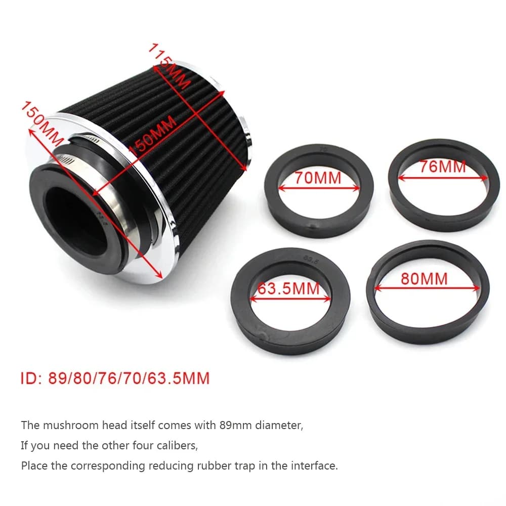 Universal High Flow Car Air Filter Cone