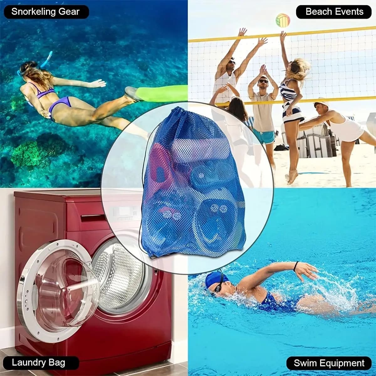 Oversized Mesh Snorkeling Gear Bag