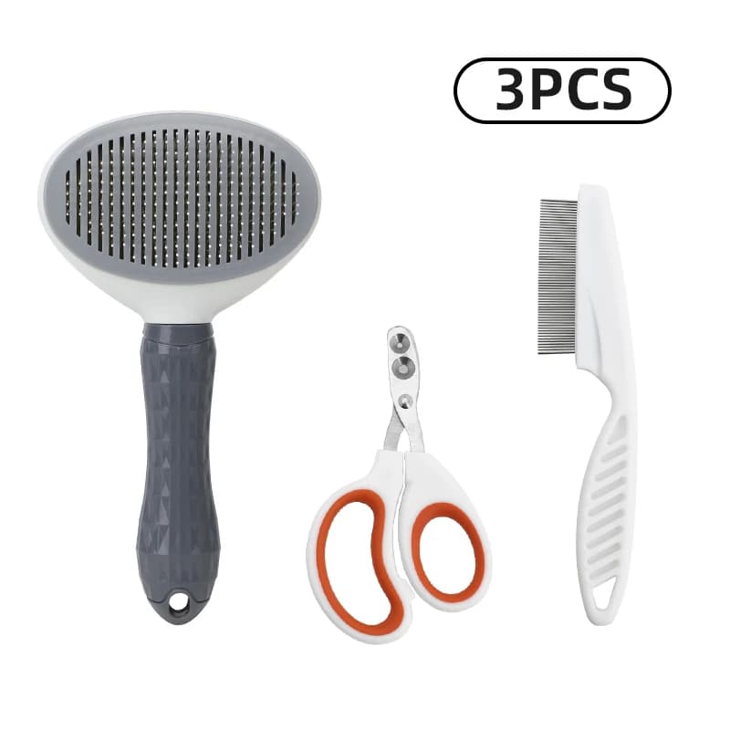 Pet Grooming Kit with Massage and Thick-Tooth Comb