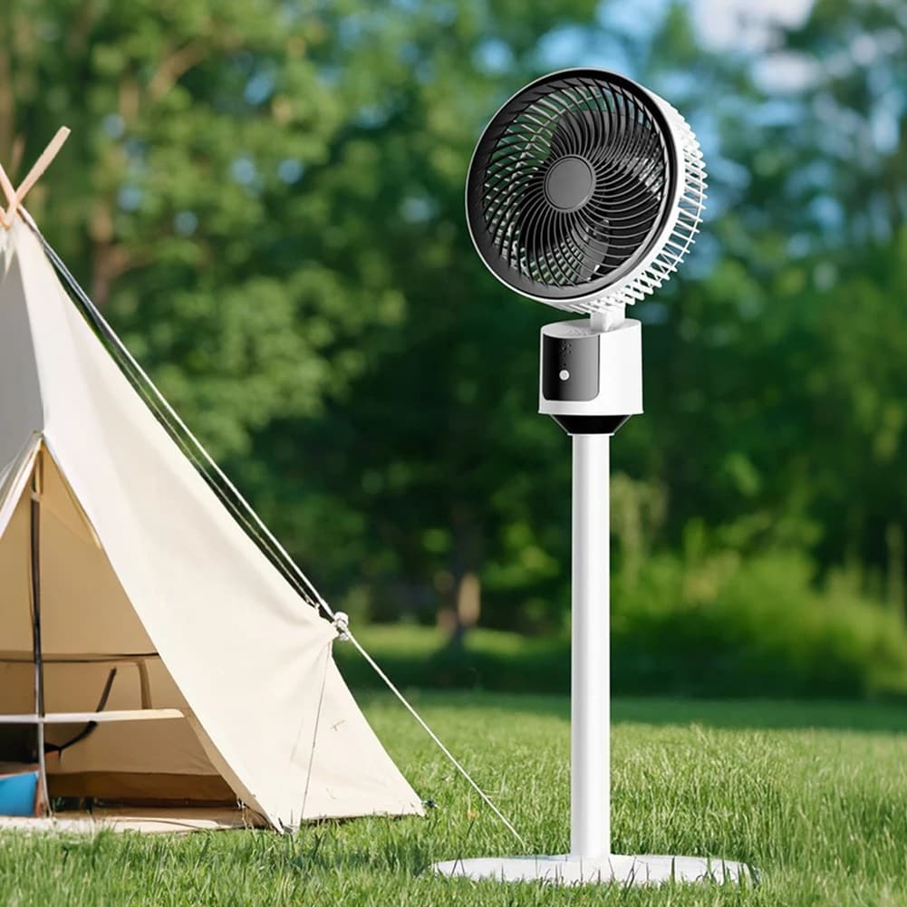 Pedestal Floor Fan with USB Rechargeable Battery