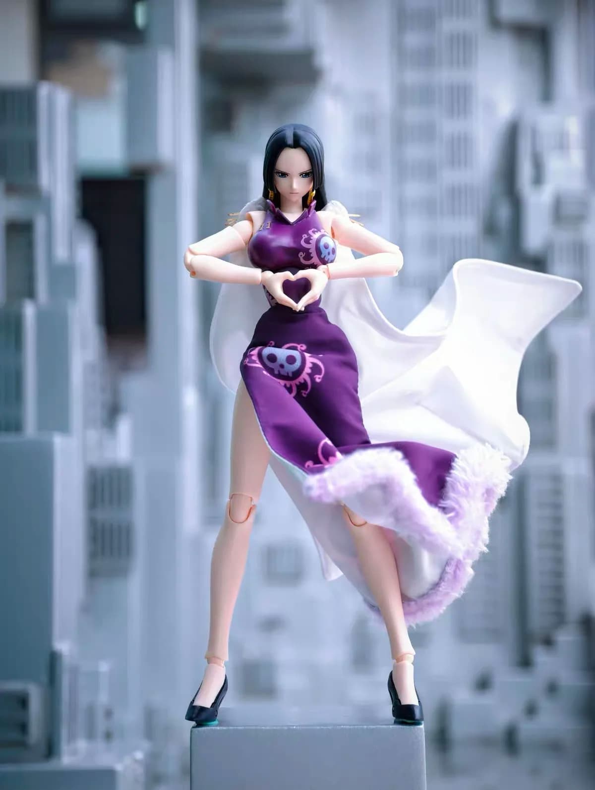 Anime ONE PIECE SHF Boa Hancock Cloak Cloth Skirt Action Figur Accessories Model Toy Decoration Built-In Wire No Figur