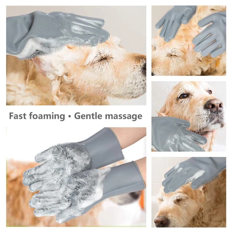 Silicone Pet Grooming Gloves