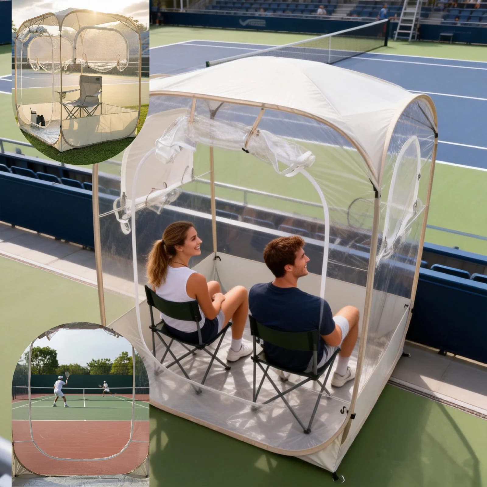 1 Pack Transparent Pet Playpen, Pop Up Clear Pet Tent, Portable Foldable Shelter for Cats Dogs Garden
