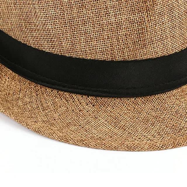 Men's Fedora Hat Cotton Linen Blend