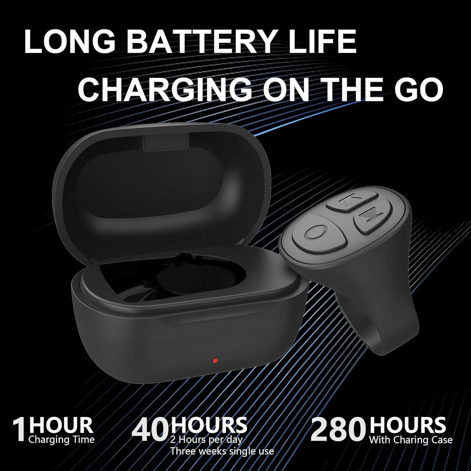 GITFOS Phone Remote Control for TikTok Scroller Ring Bluetooth Page Turning Ring Roller Both Camera Remote Control Function