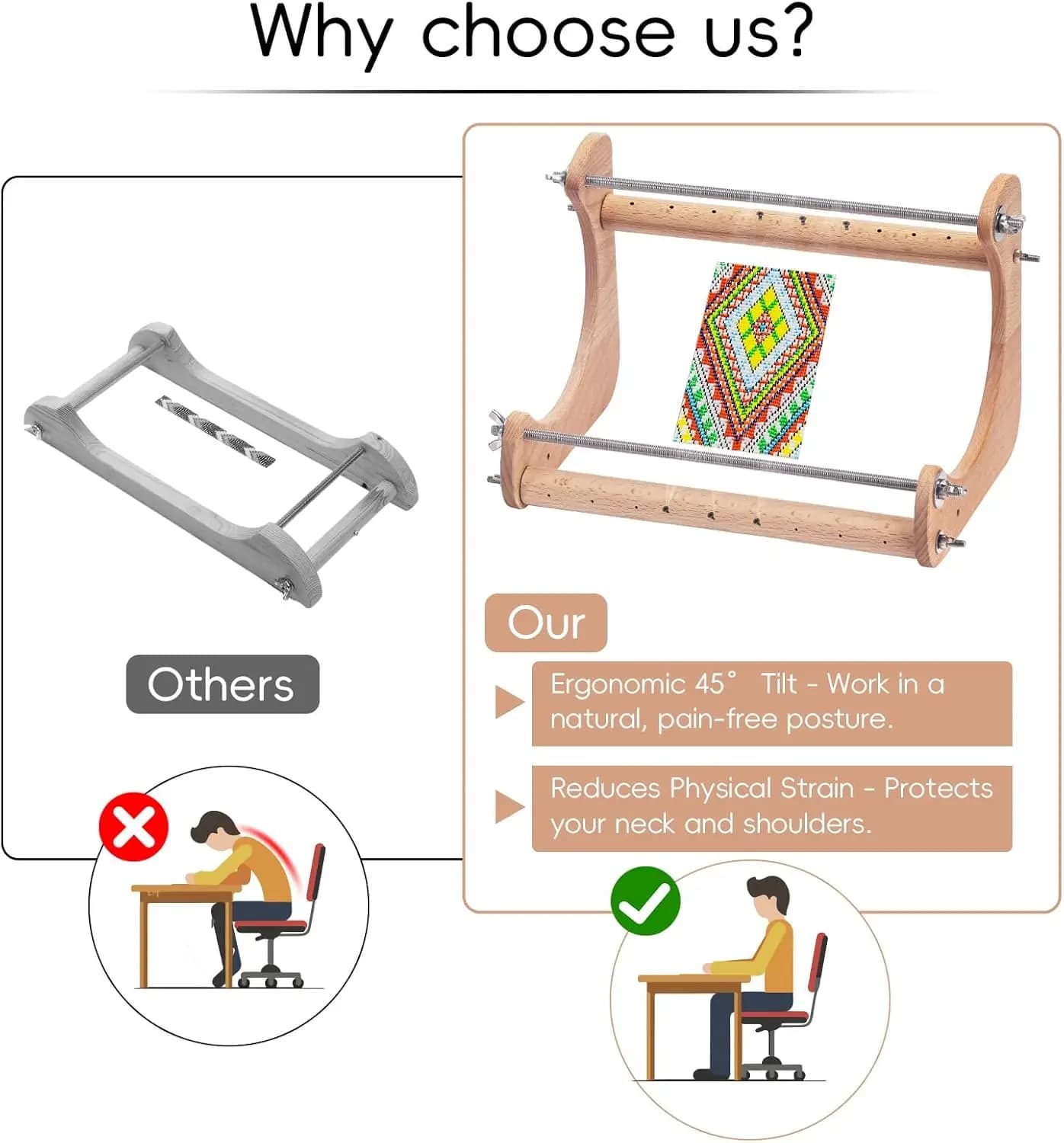 Wood Bead Loom Kit with Instructions