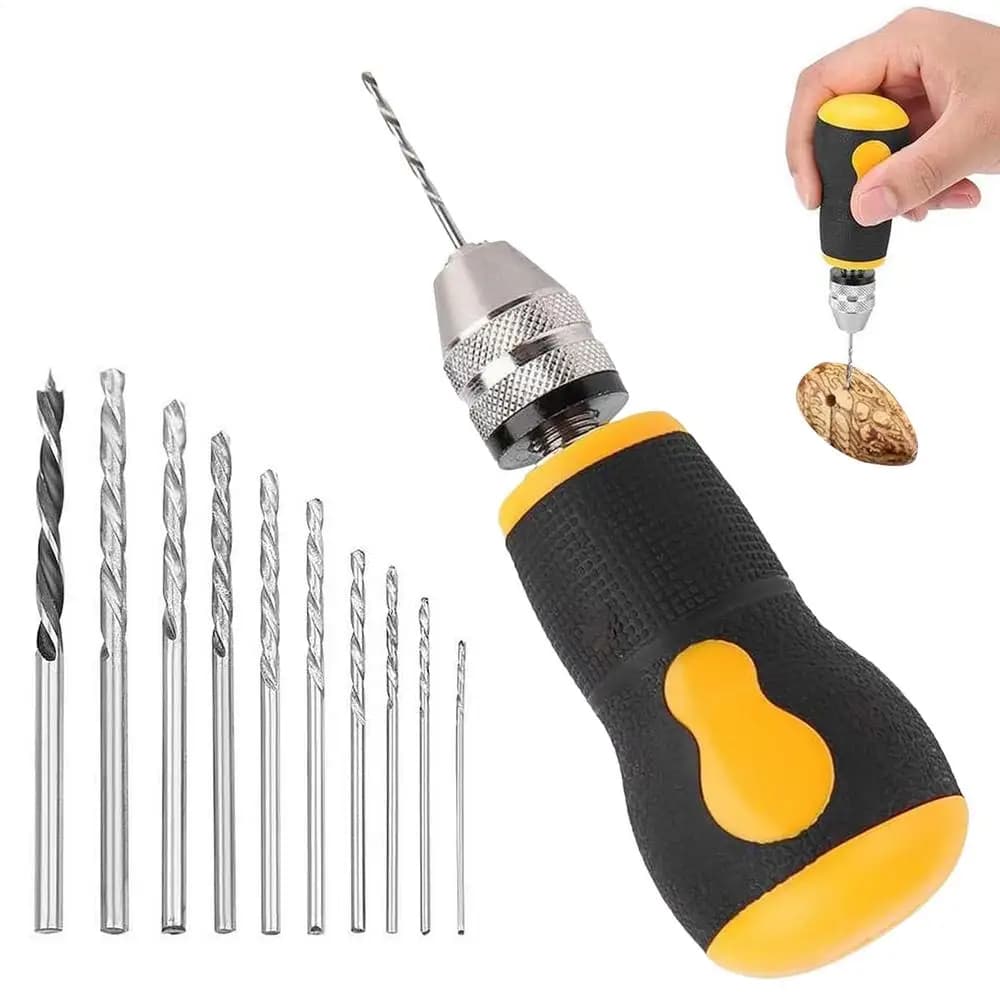 Manual Drill Mini Hand Drill Tool Portable Tool Set Small Hand Drill Woodworking Hand Drill Portable Manual Hand Drill tools