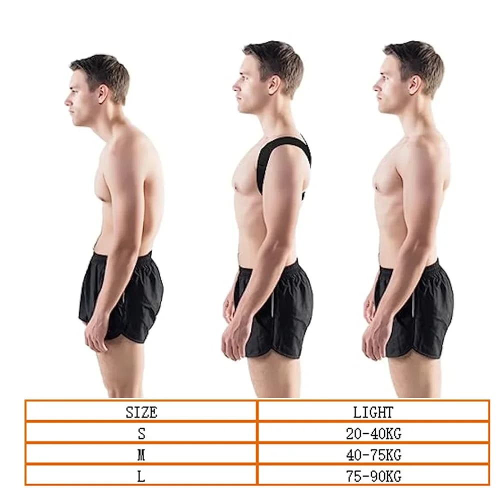 Posture Corrector - Back Straightener Posture Corrector Scoliosis and Hunchback Correction，Adjustable Upper Back Brace