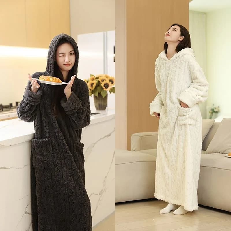 Hooded Coral Fleece Nightgown