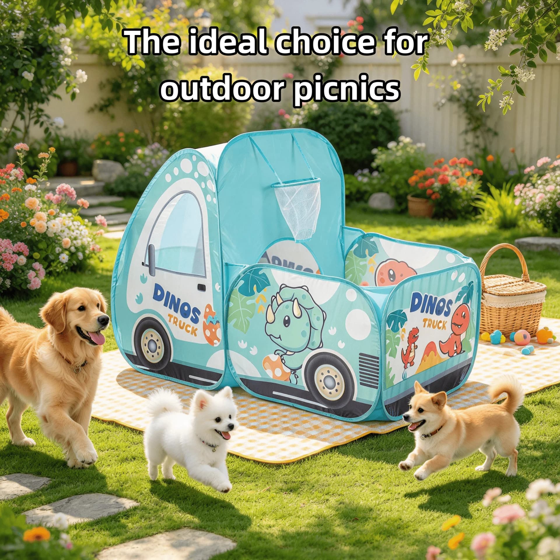Dinosaur Foldable Pet Playpen Enclosure