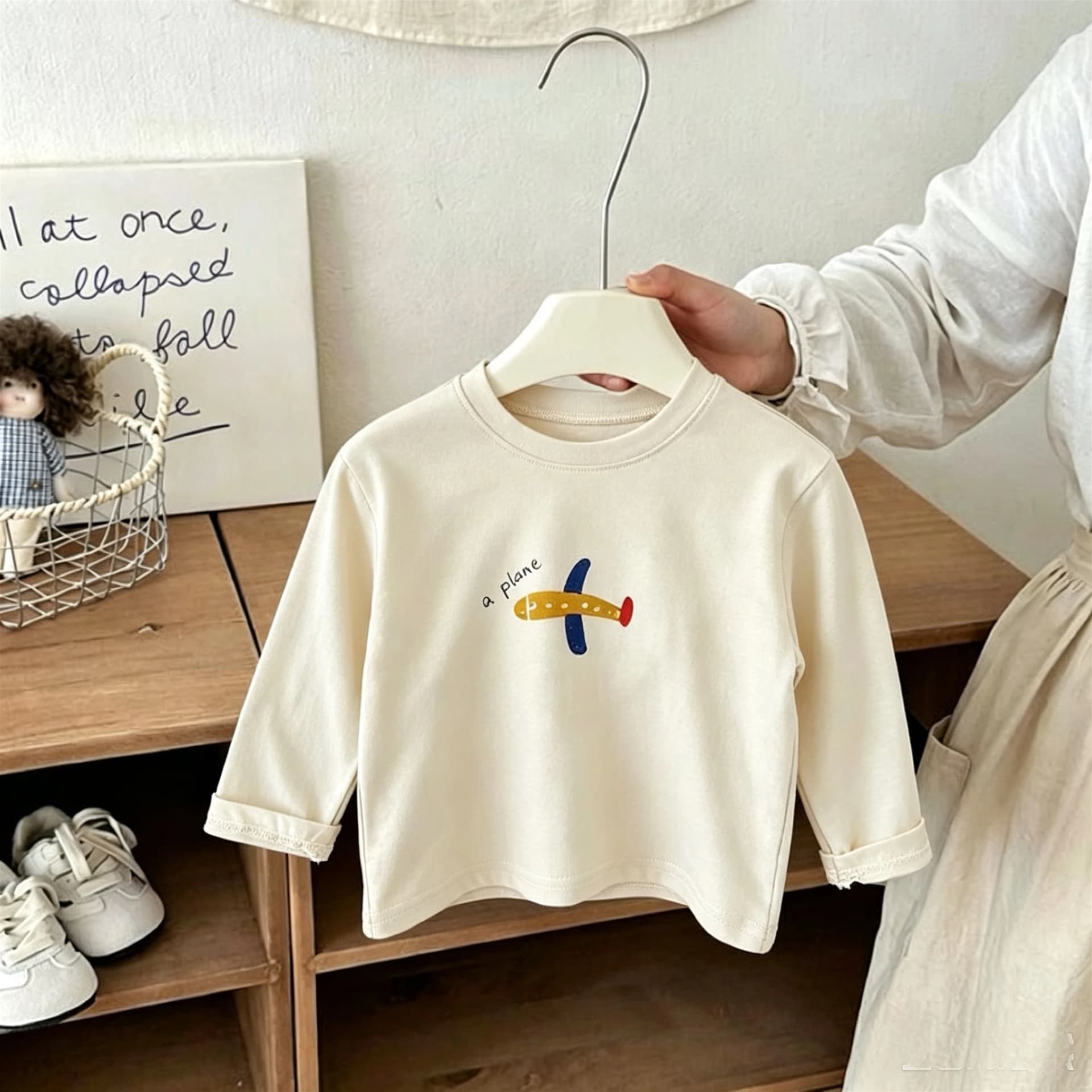 Long Sleeve Crewneck T-Shirt for Kids