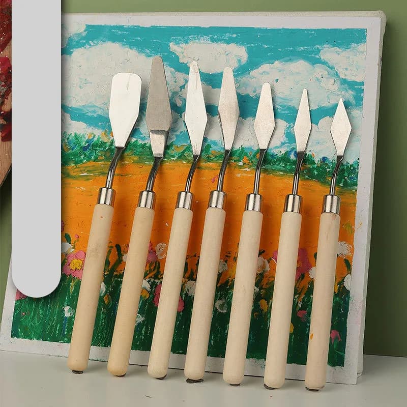 Oil Painting Knife Set, 7-Piece Stainless Steel