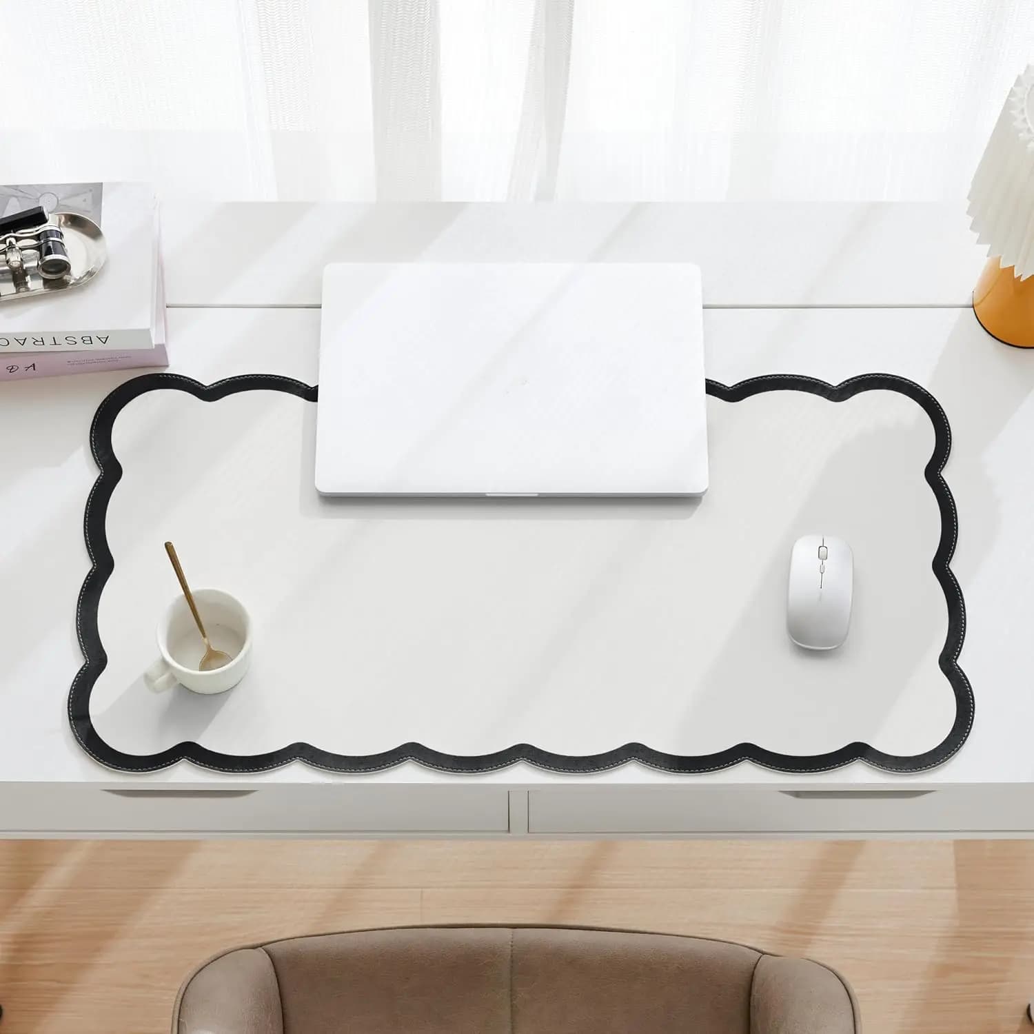 Scalloped Large Desk Mat