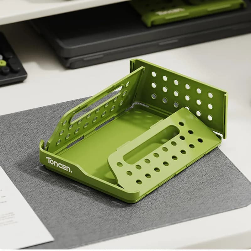 3-Tier Stackable Desk Organizer with Compartments