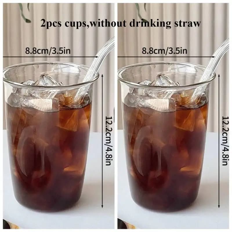 Glass Drinking Cup with Grip Pattern