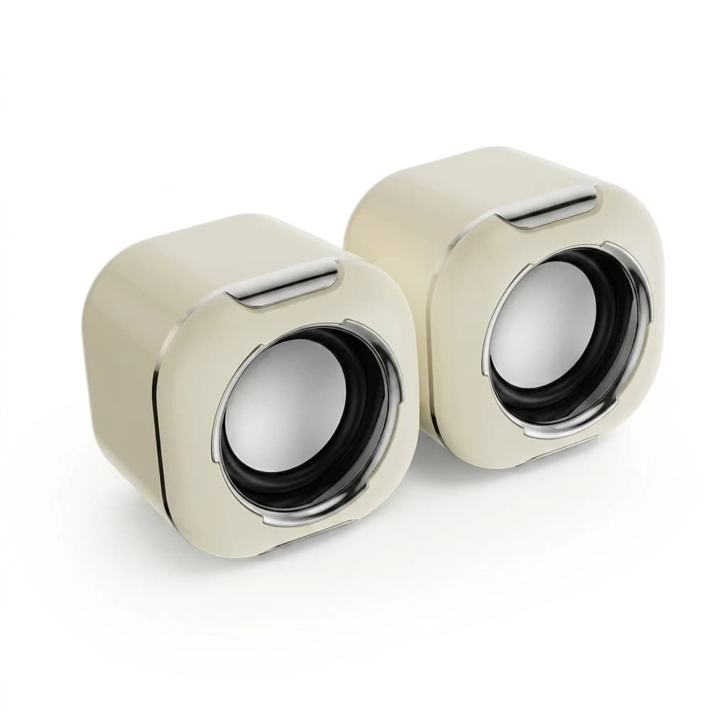 Mini Desktop Computer Speakers with Dual Bass
