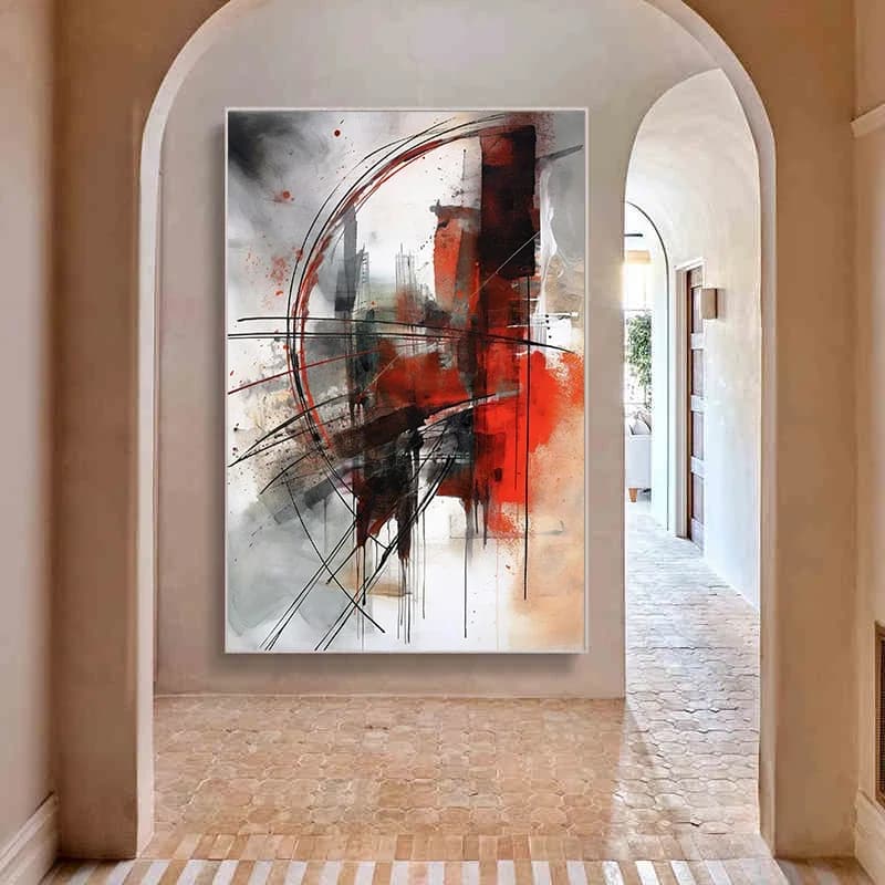 Abstract Matte Oil Painting Canvas Print