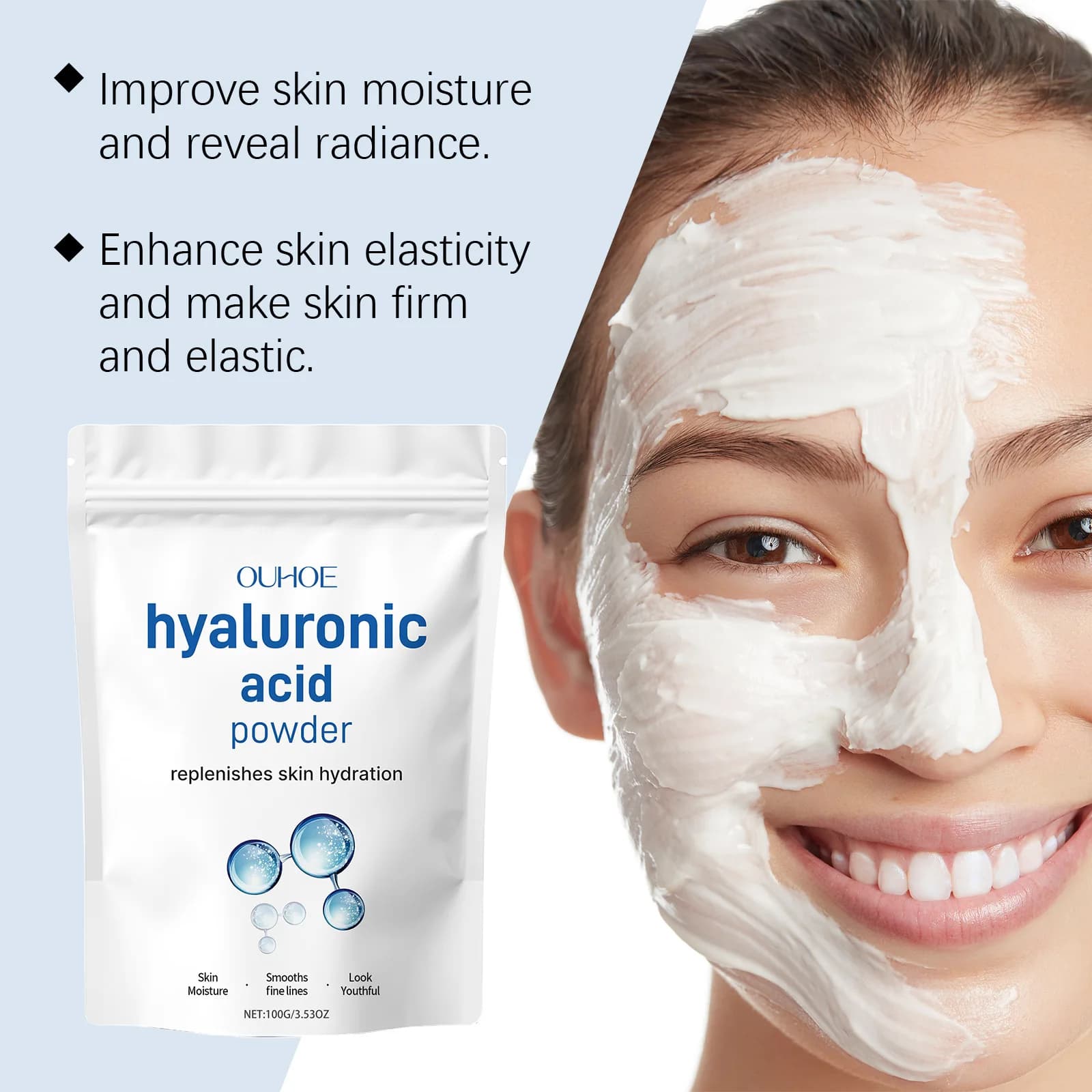 Hyaluronic Acid Powder Face Mask