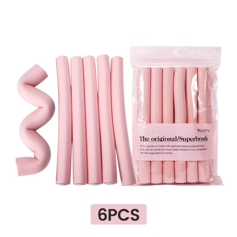 Oversized Non-Heat Curling Wands, 6-Pack