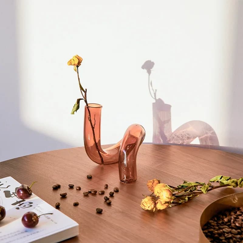 Curved Glass Vase