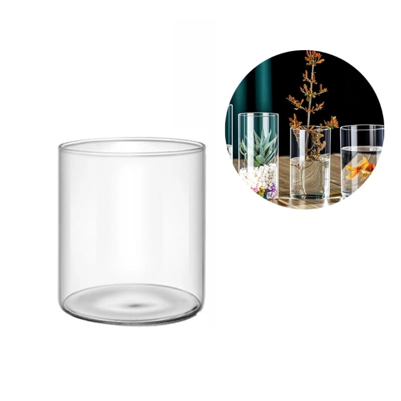 Clear Glass Cylinder Vase