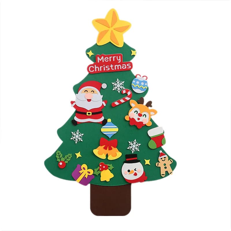 DIY Felt Christmas Tree Wall Hanging Set