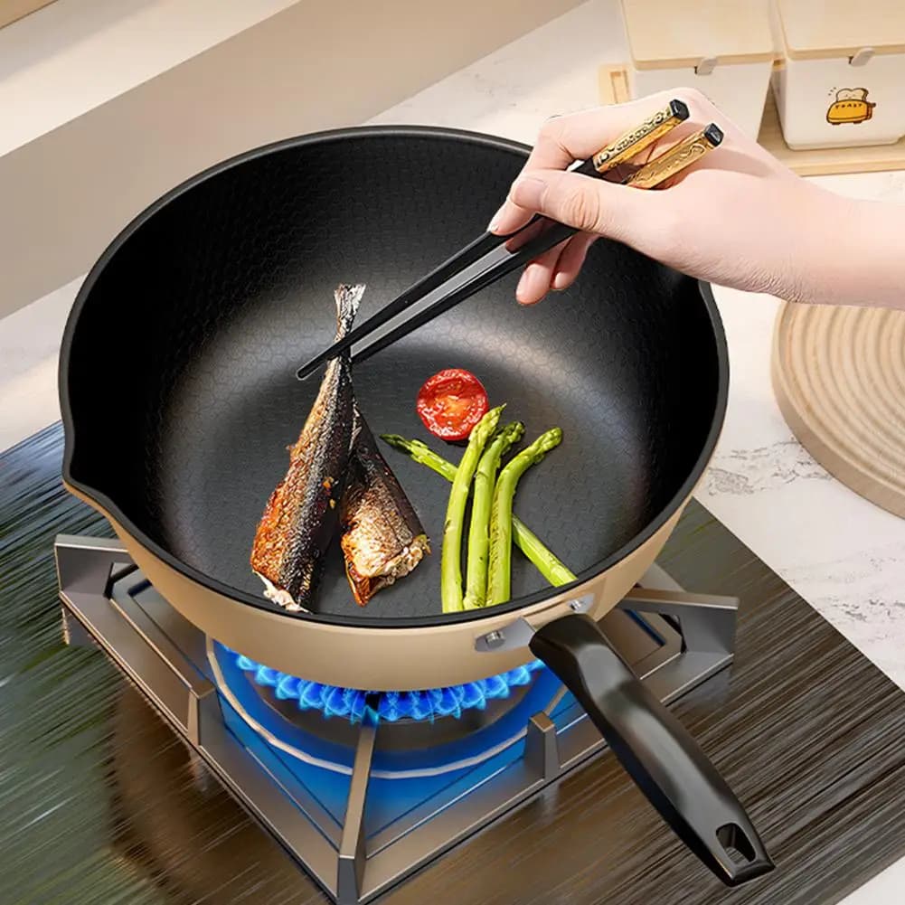 Honeycomb Non-Stick Wok Pan