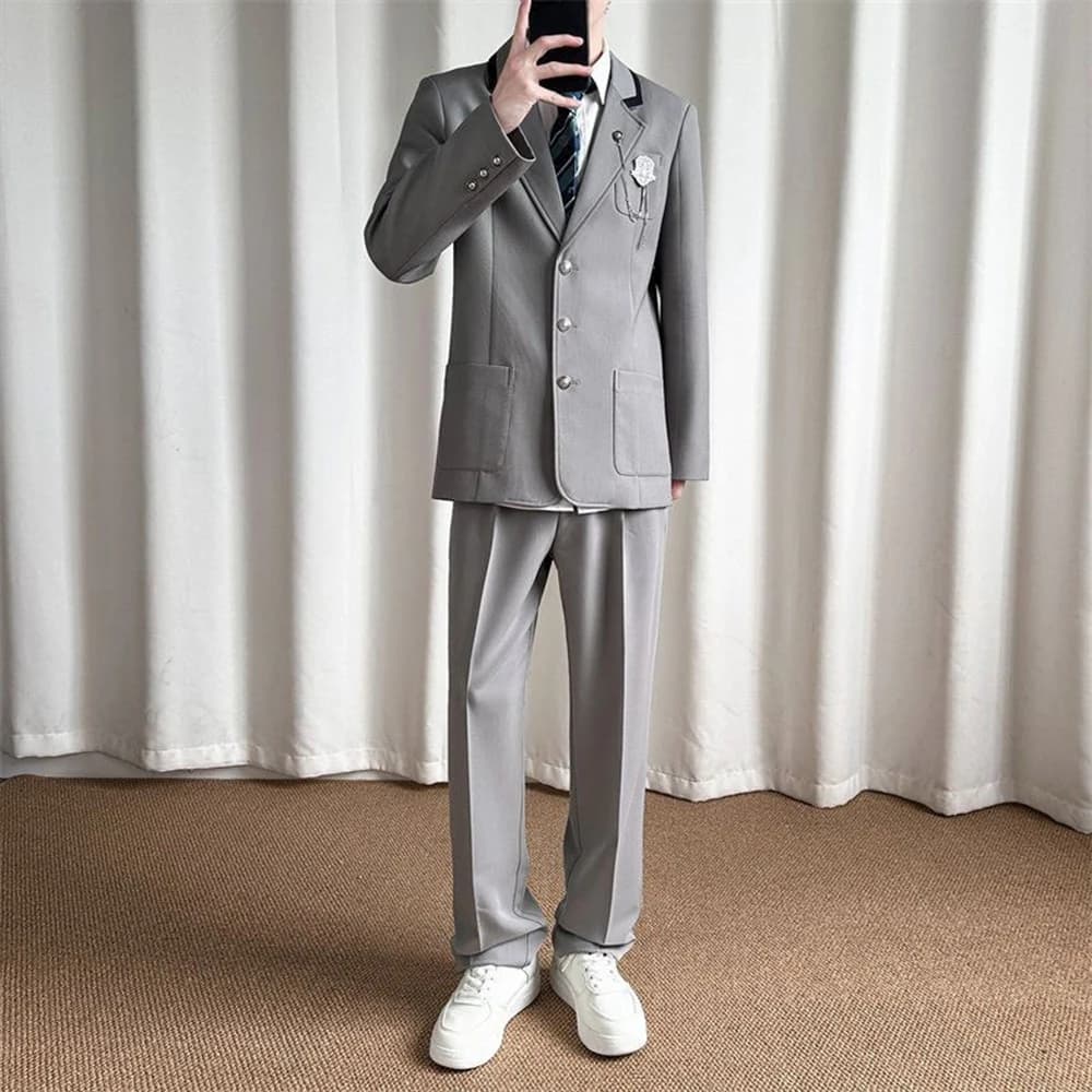 Men's Preppy Blazer Jacket
