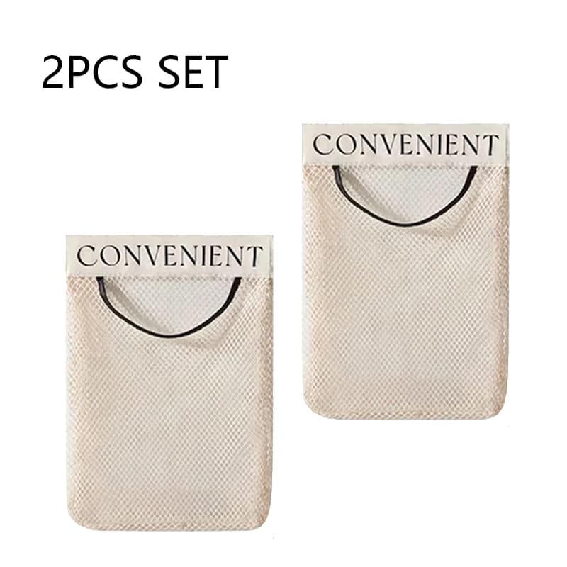 Wall Mount Mesh Storage Bag Organizer