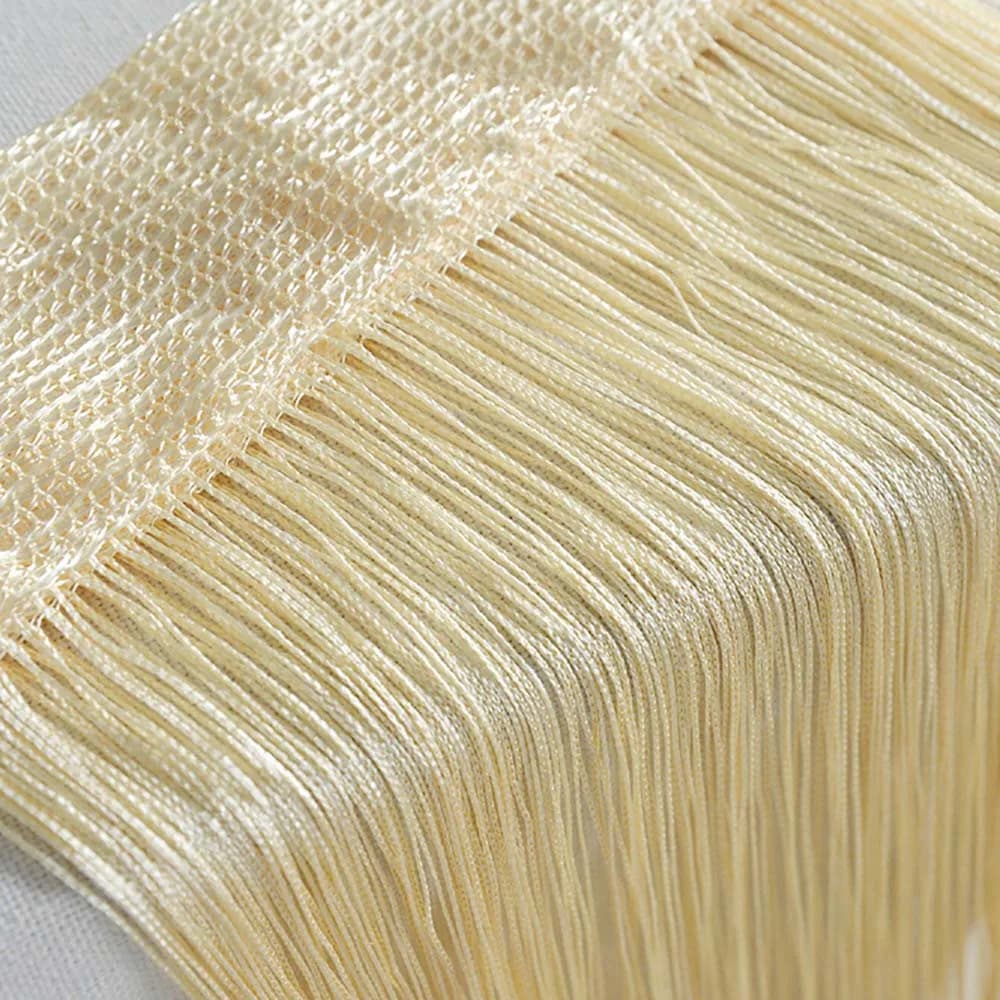 String Curtain Panel With Tassel Fringe