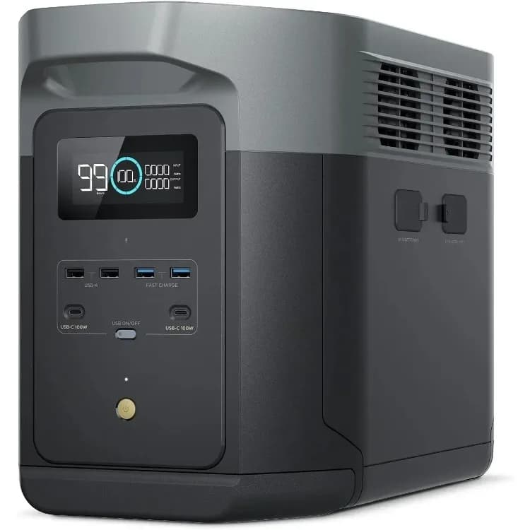 HOME Portable Power Station , 2400W LFP Solar Generator, Full Charge in 1 Hr, 2048Wh Solar Powered Generator