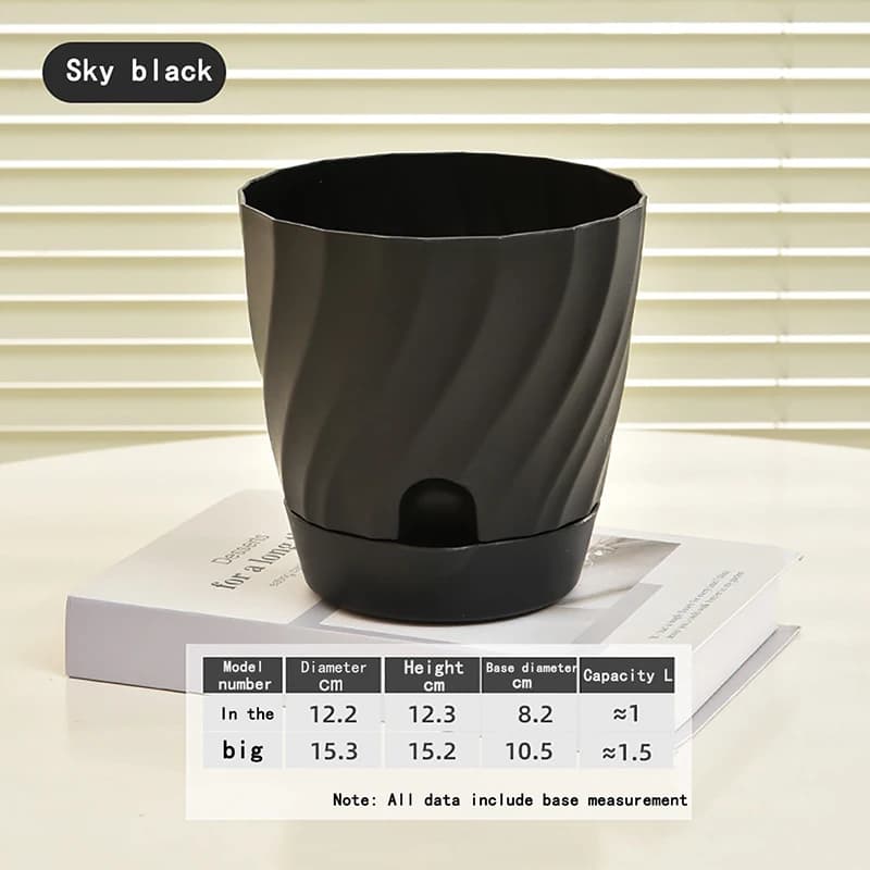 Plastic Flower Pot with Pedestal Base