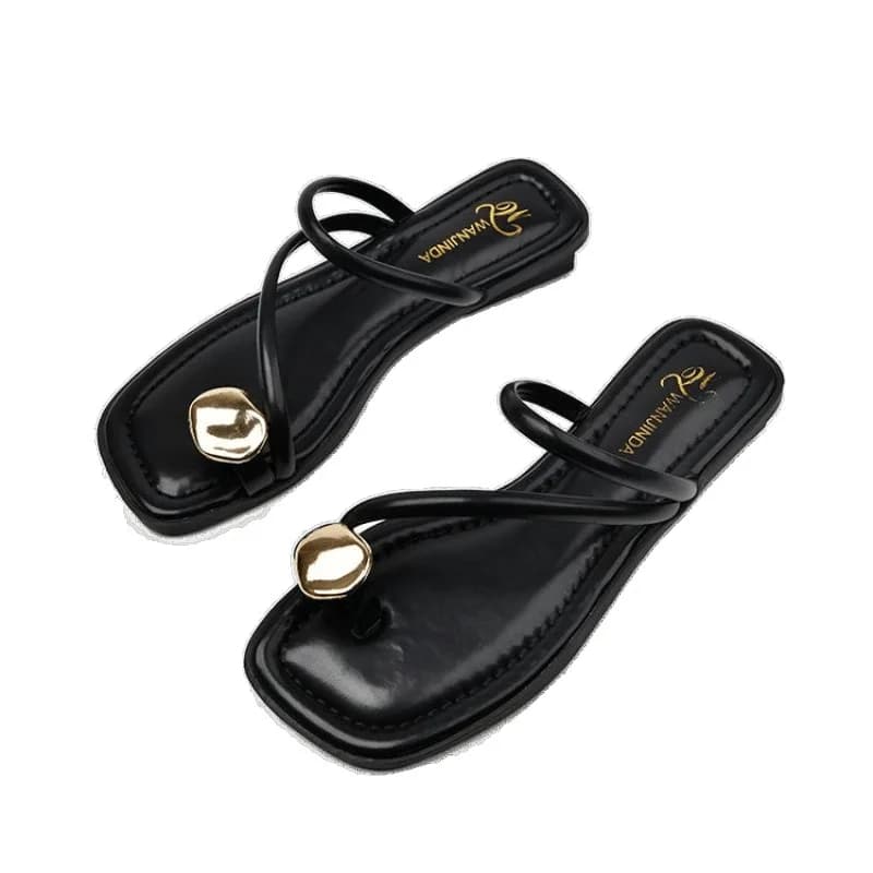 Women's Low-Heeled Clip Toe Sandals